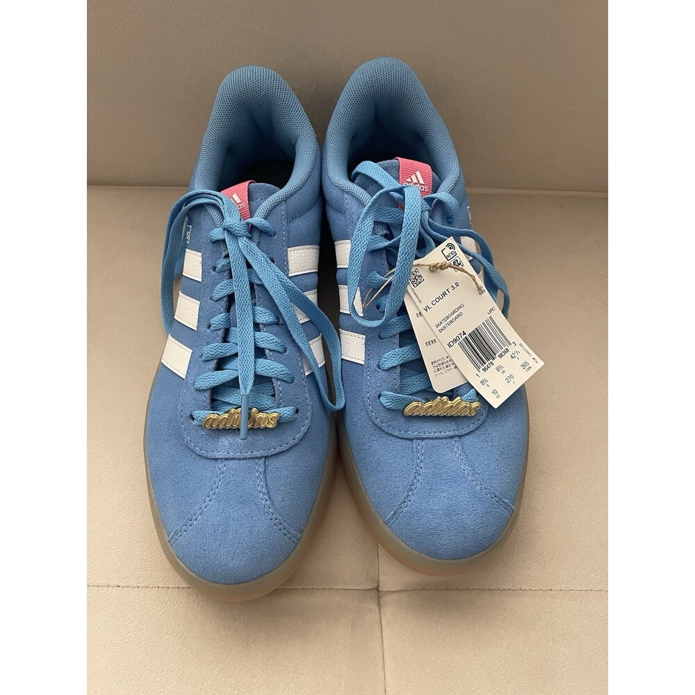 Adidas Women's VL Court 3.0 Shoes Style ID9074 Size 10 Blue Burst Gum New No Box - Picture 2 of 5